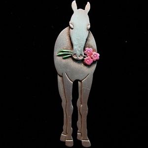 COPY - 🆕 ‘Horse Carrying Flowers' Pin Brooch